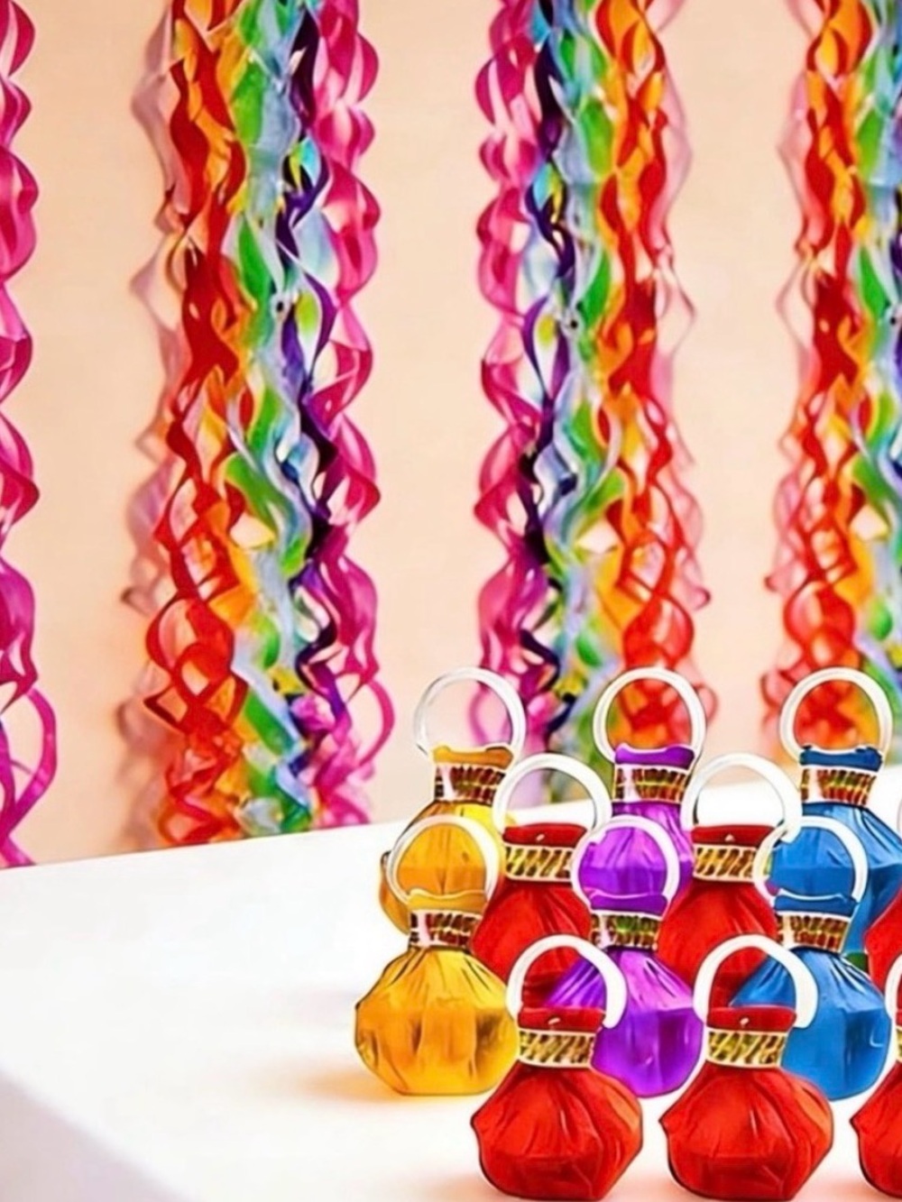 💞 New Pack of 6 Colorful Swirl Streamer Popper Party Favors